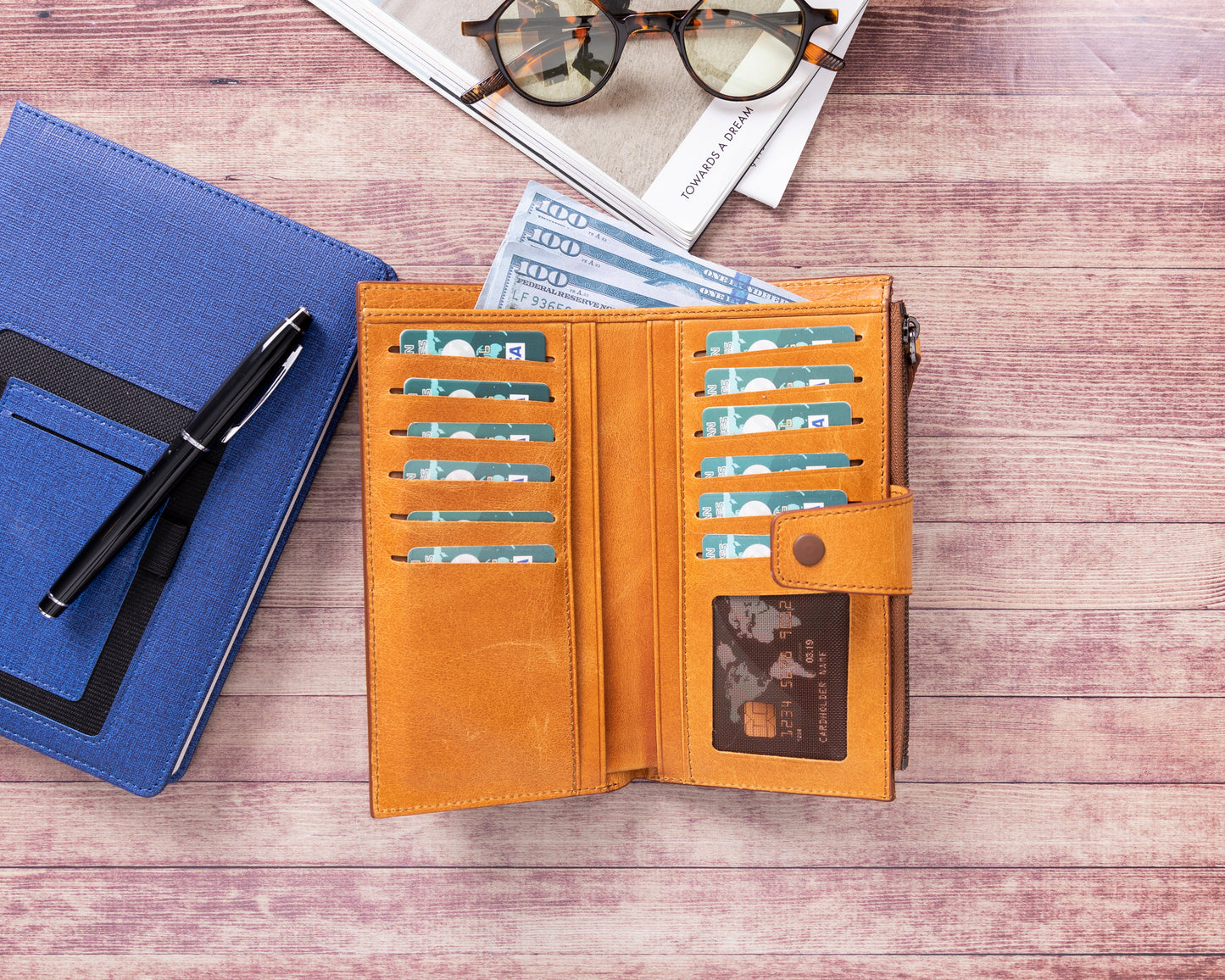 Lozan Leather Women Wallet - Yellow