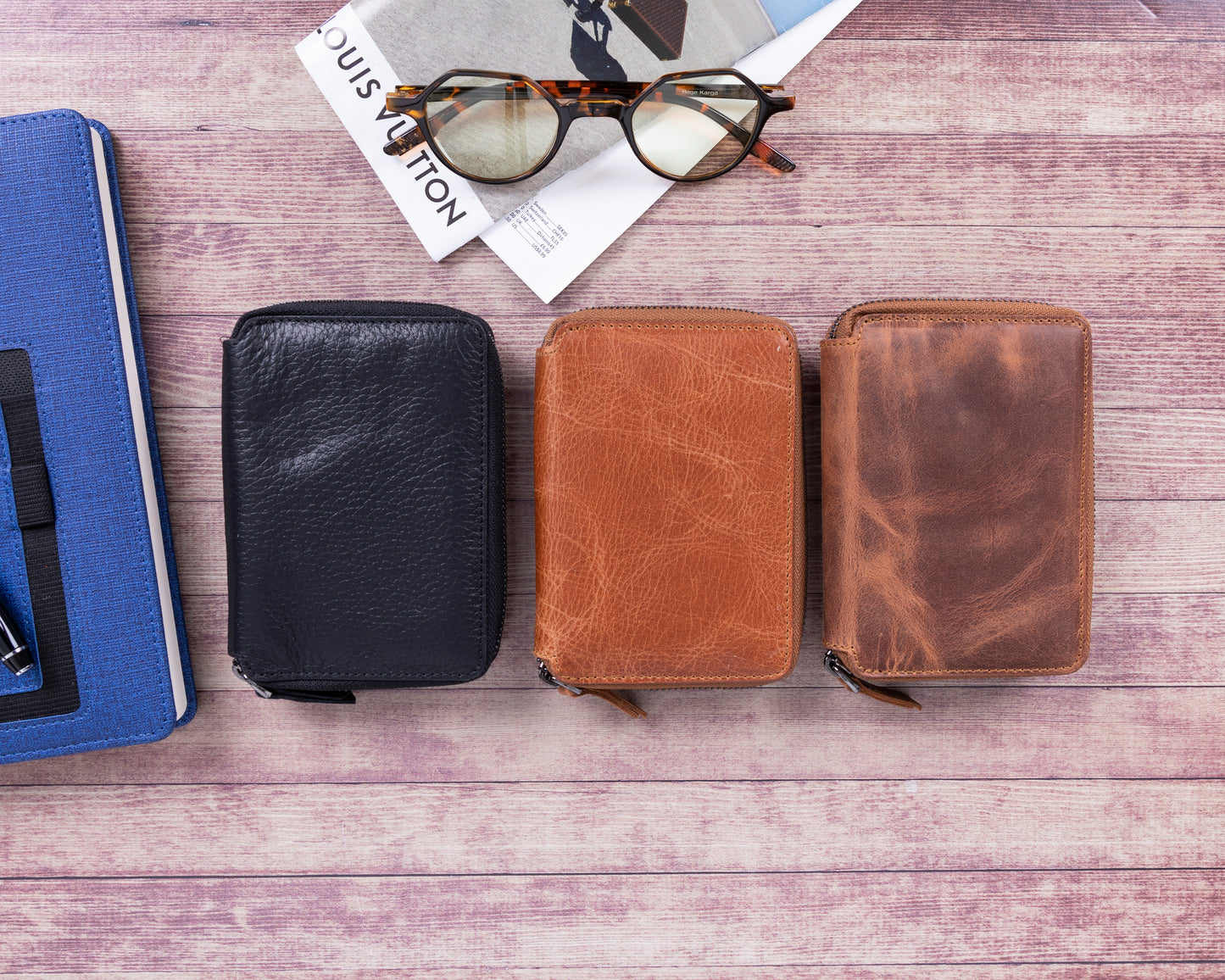 Lugano Leather Women Wallet - Brown