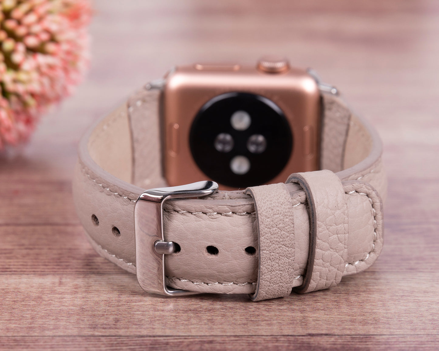 Roma Leather Apple Watch Band - Beige