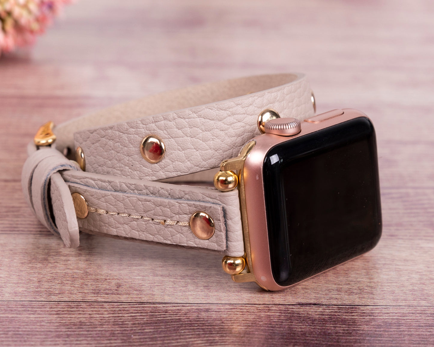 Tor Leather Apple Watch Band - Beige
