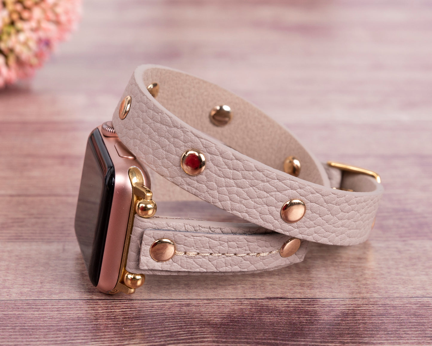 Tor Leather Apple Watch Band - Beige