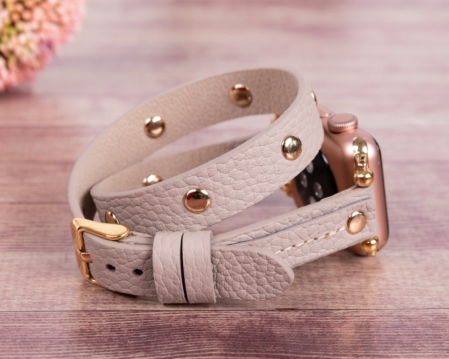 Tor Leather Apple Watch Band - Beige