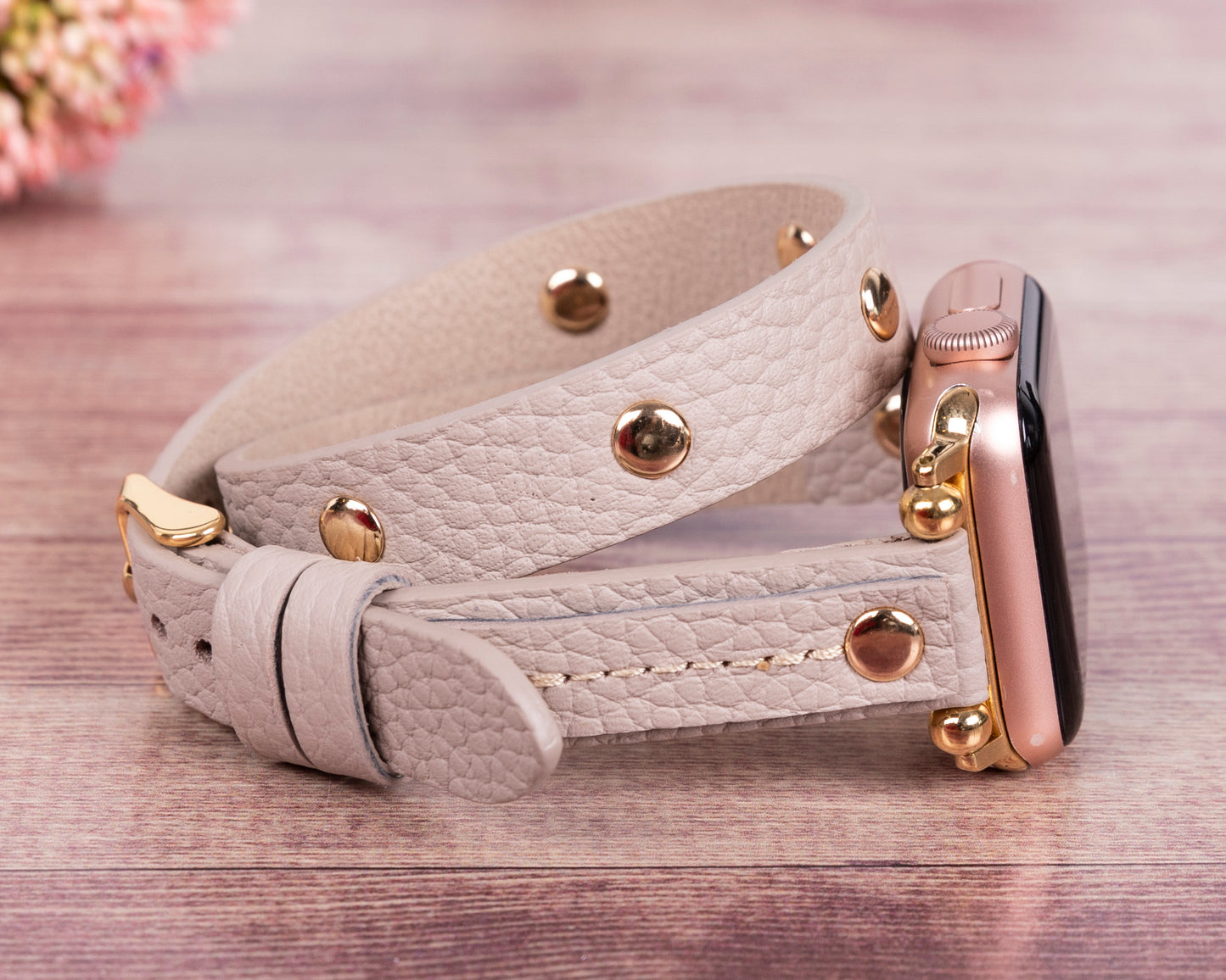 Tor Leather Apple Watch Band - Beige