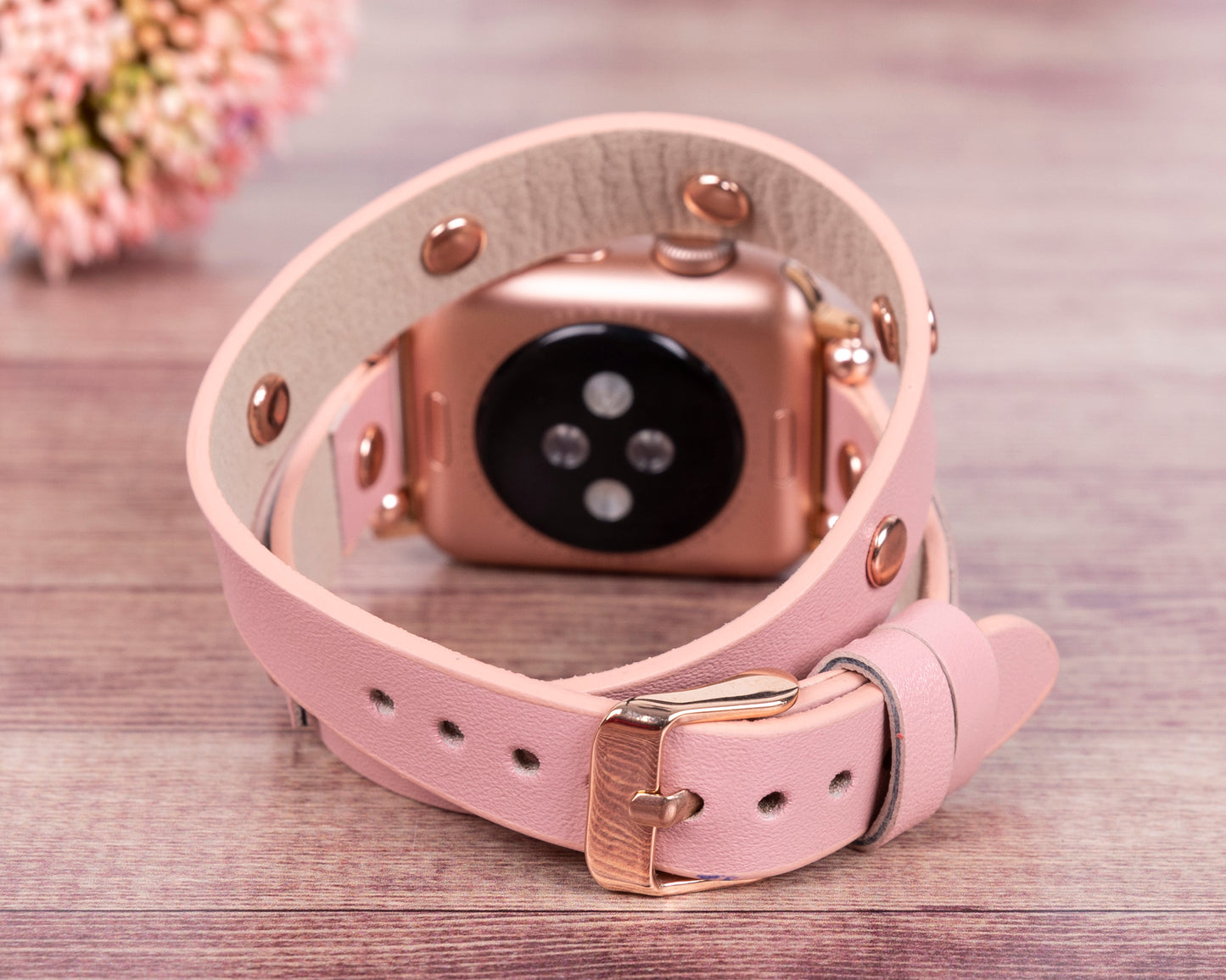 Tor Leather Apple Watch Band - Pink