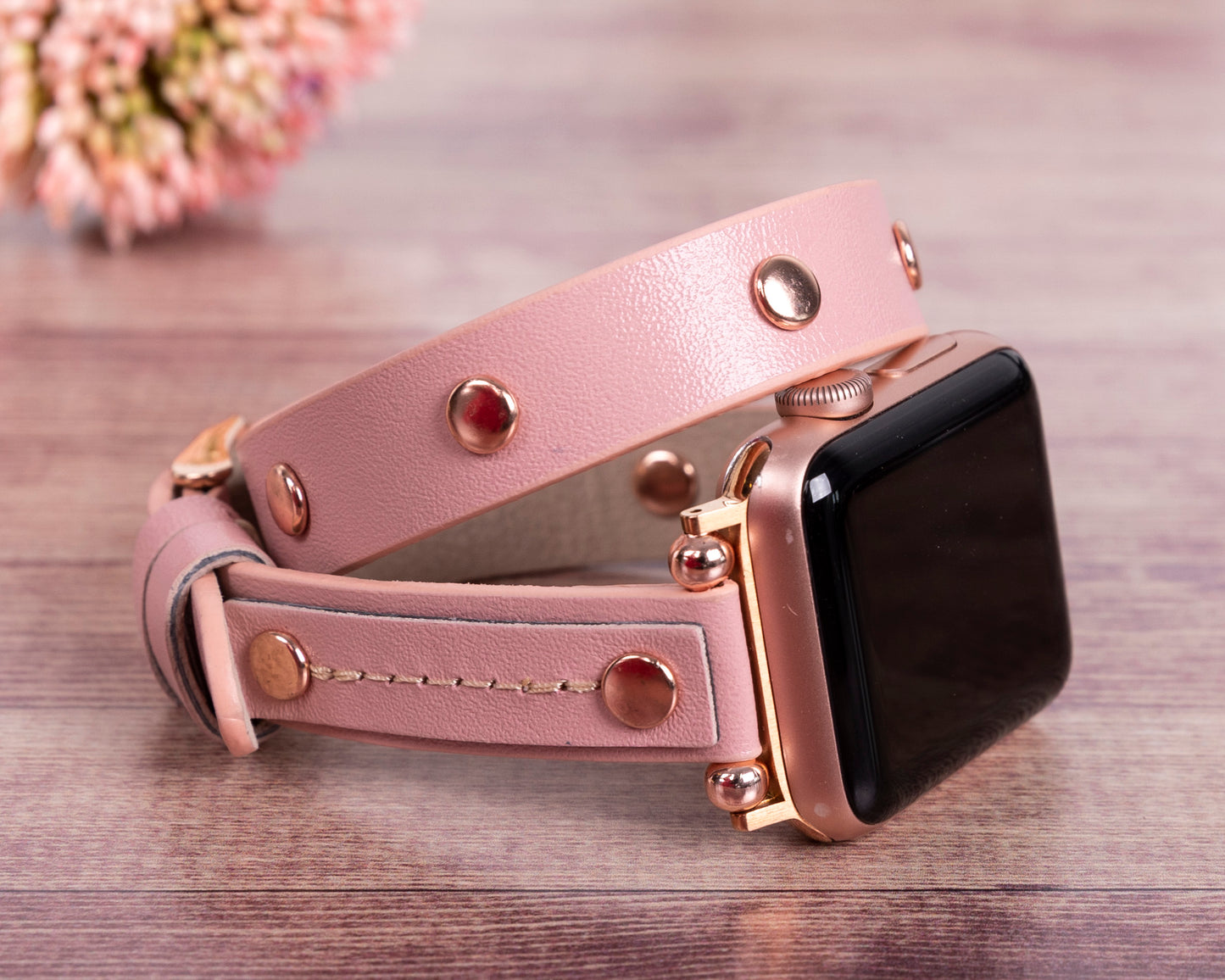 Tor Leather Apple Watch Band - Pink