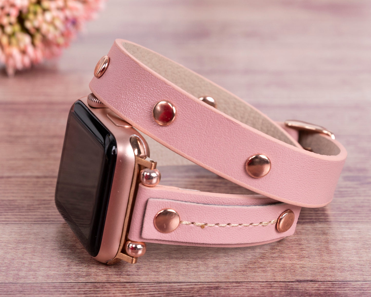 Tor Leather Apple Watch Band - Pink