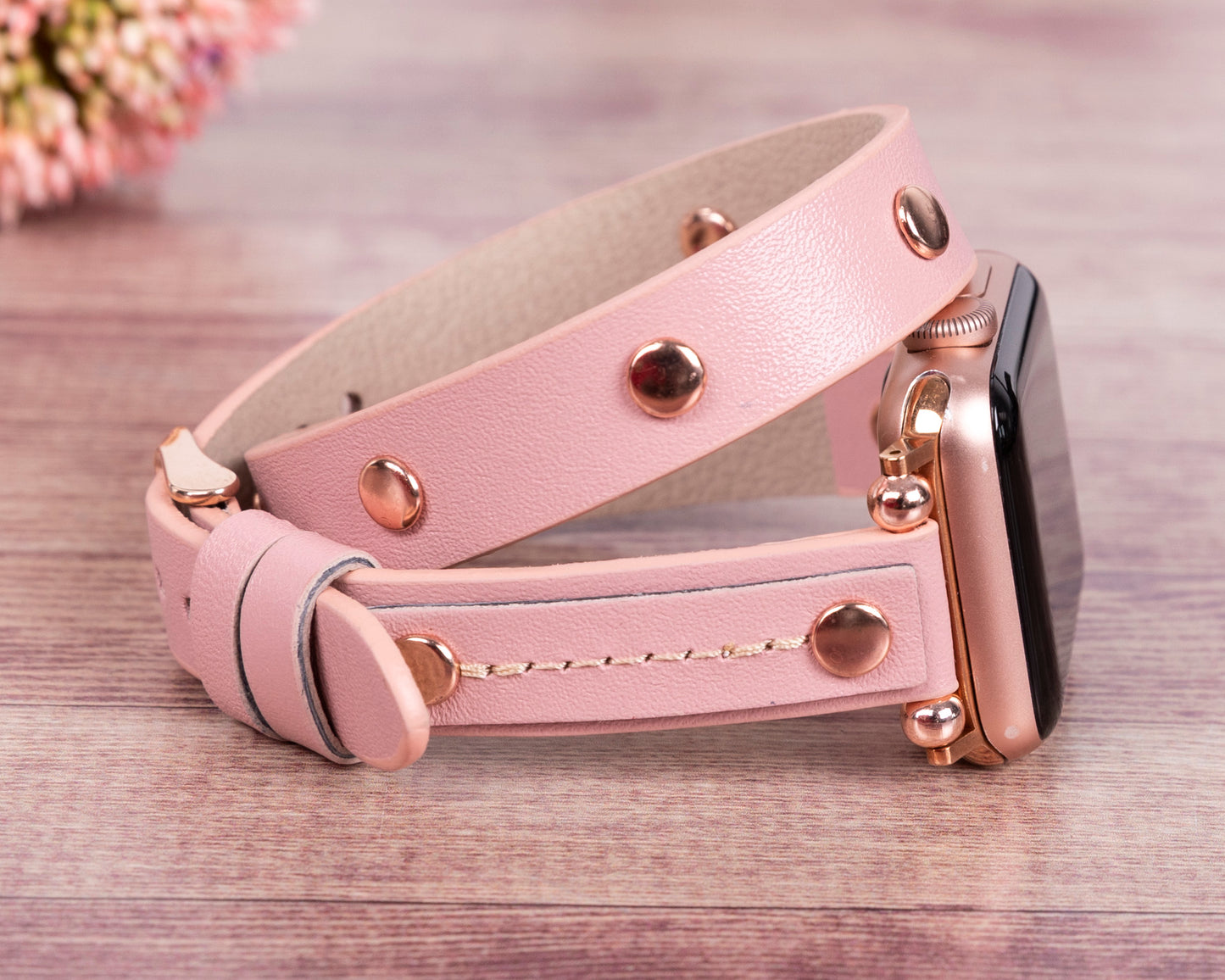 Tor Leather Apple Watch Band - Pink