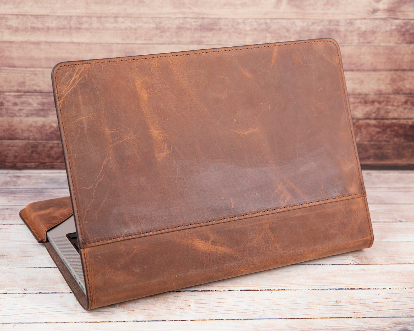 Macbook/Notebook Leather Case 13"/14"/16" - Teak Brown