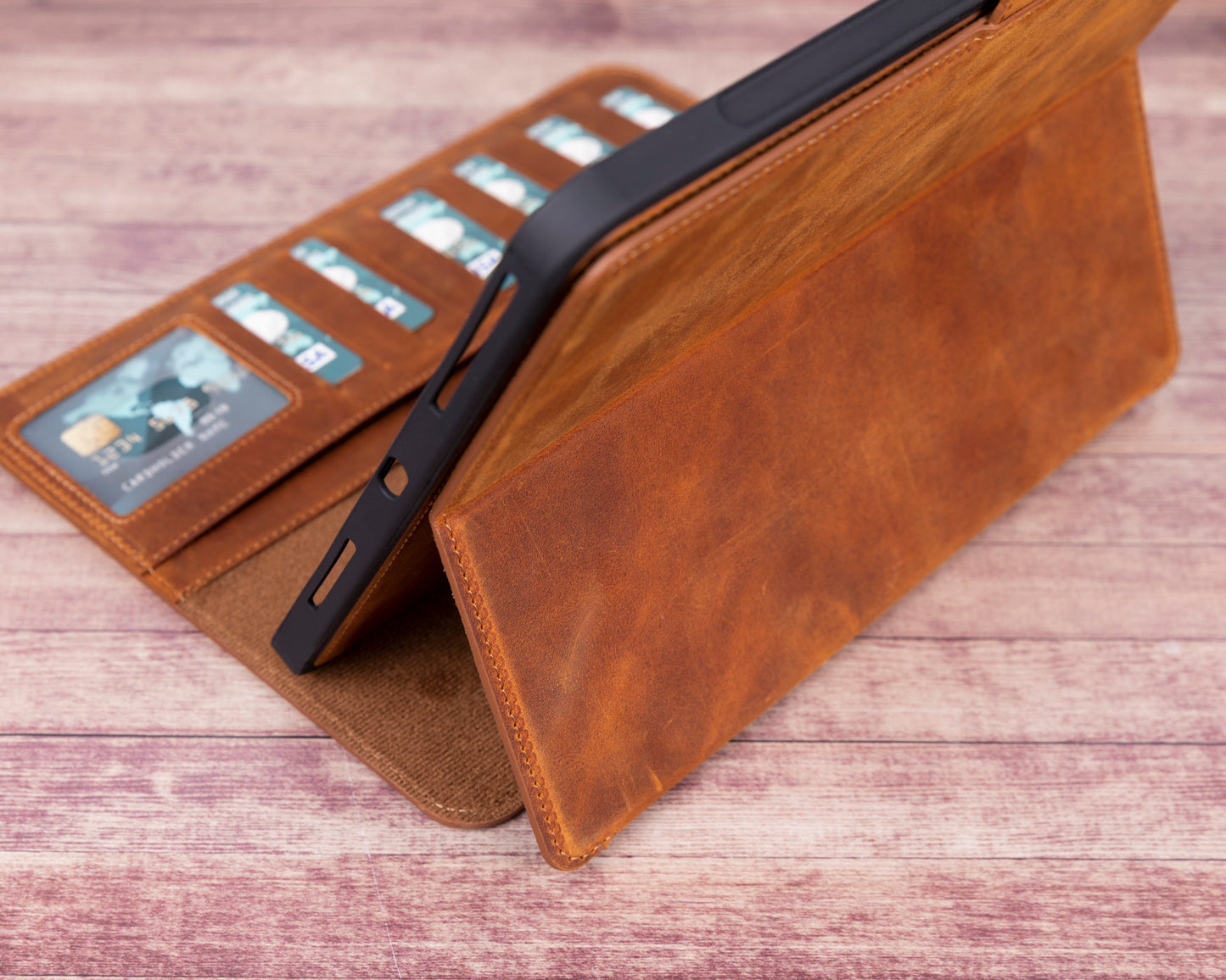 Apple iPad Pro (11") Leather Detachable Wallet Case - Brown