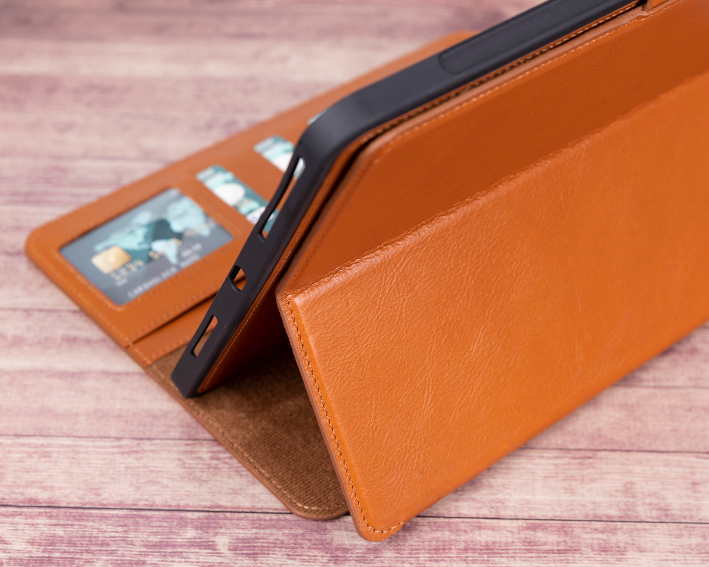 Apple iPad Pro (11") Leather Detachable Wallet Case - Light Brown