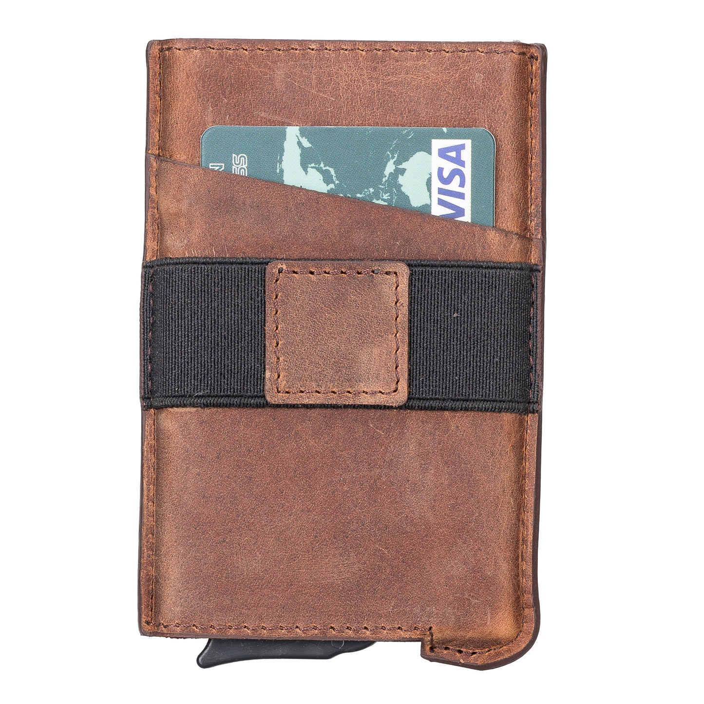 Thomson Leather Mechanic Card Holder - Teak Brown