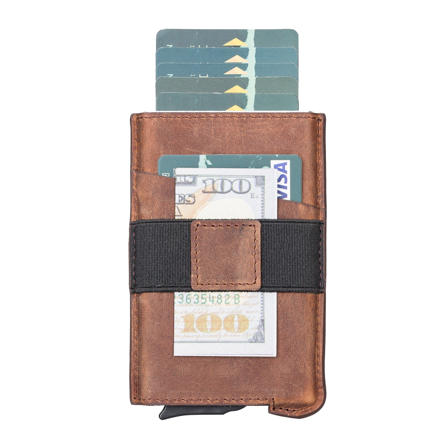 Thomson Leather Mechanic Card Holder - Teak Brown