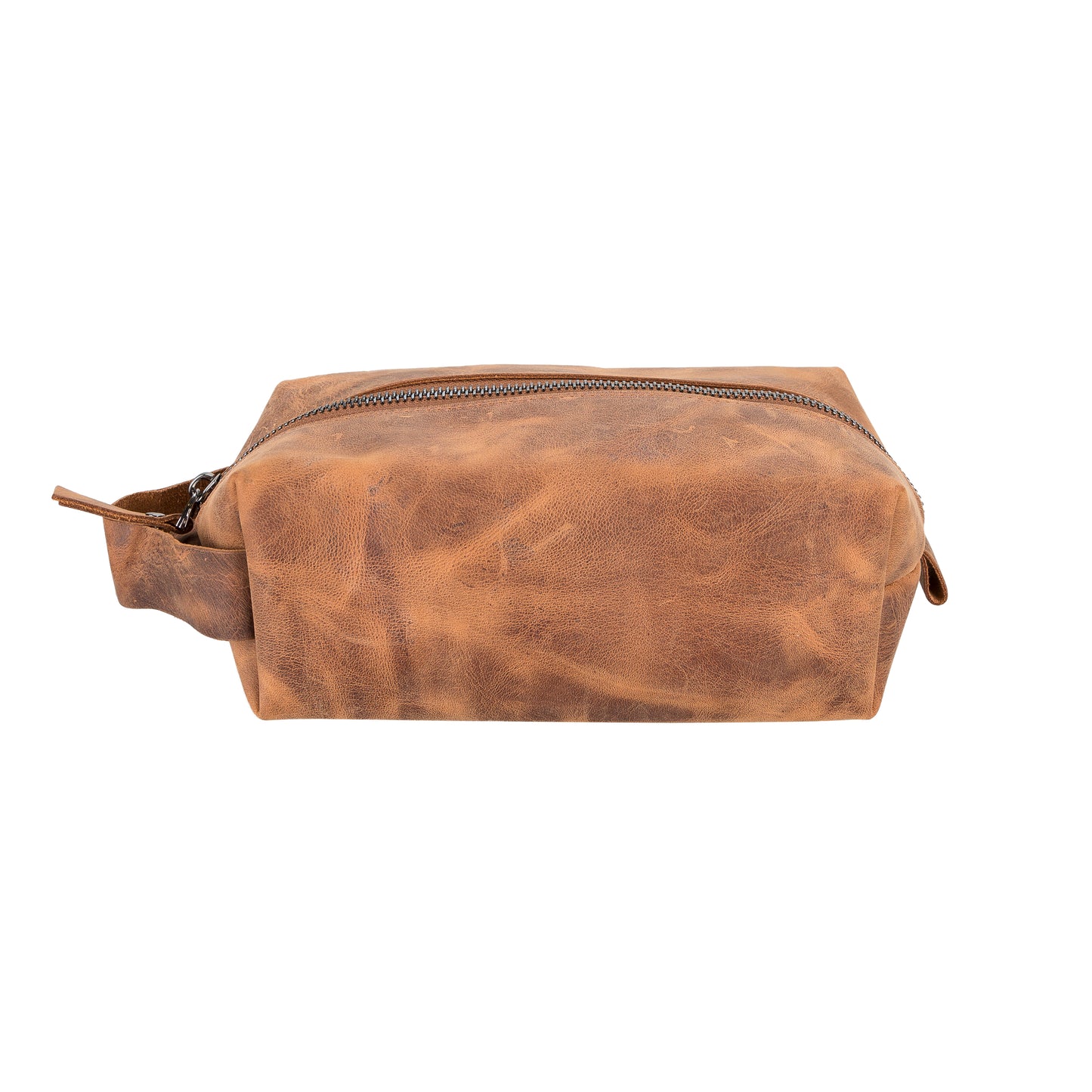 Leather Women Make Up Bag - Antic Brown