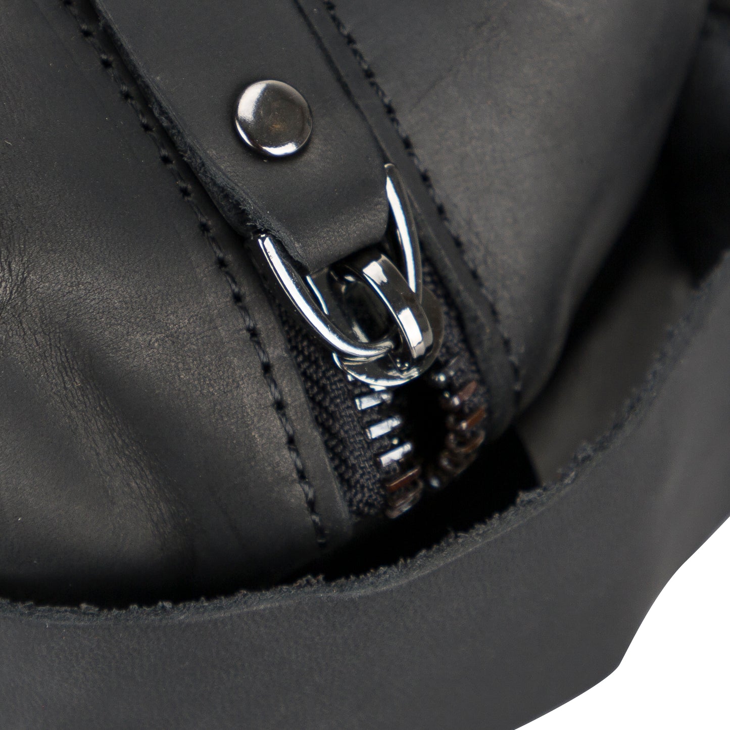 Leather Women Make Up Bag - Antic Black