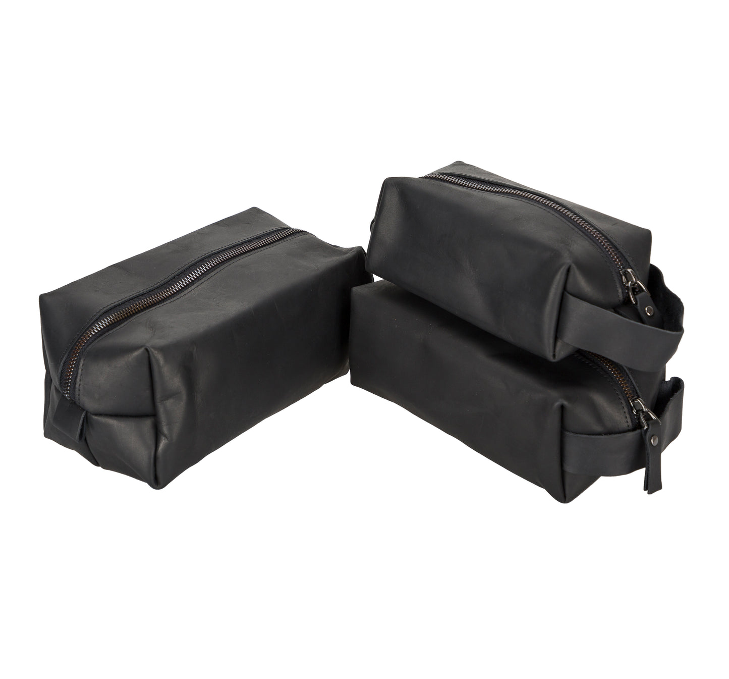 Leather Women Make Up Bag - Antic Black