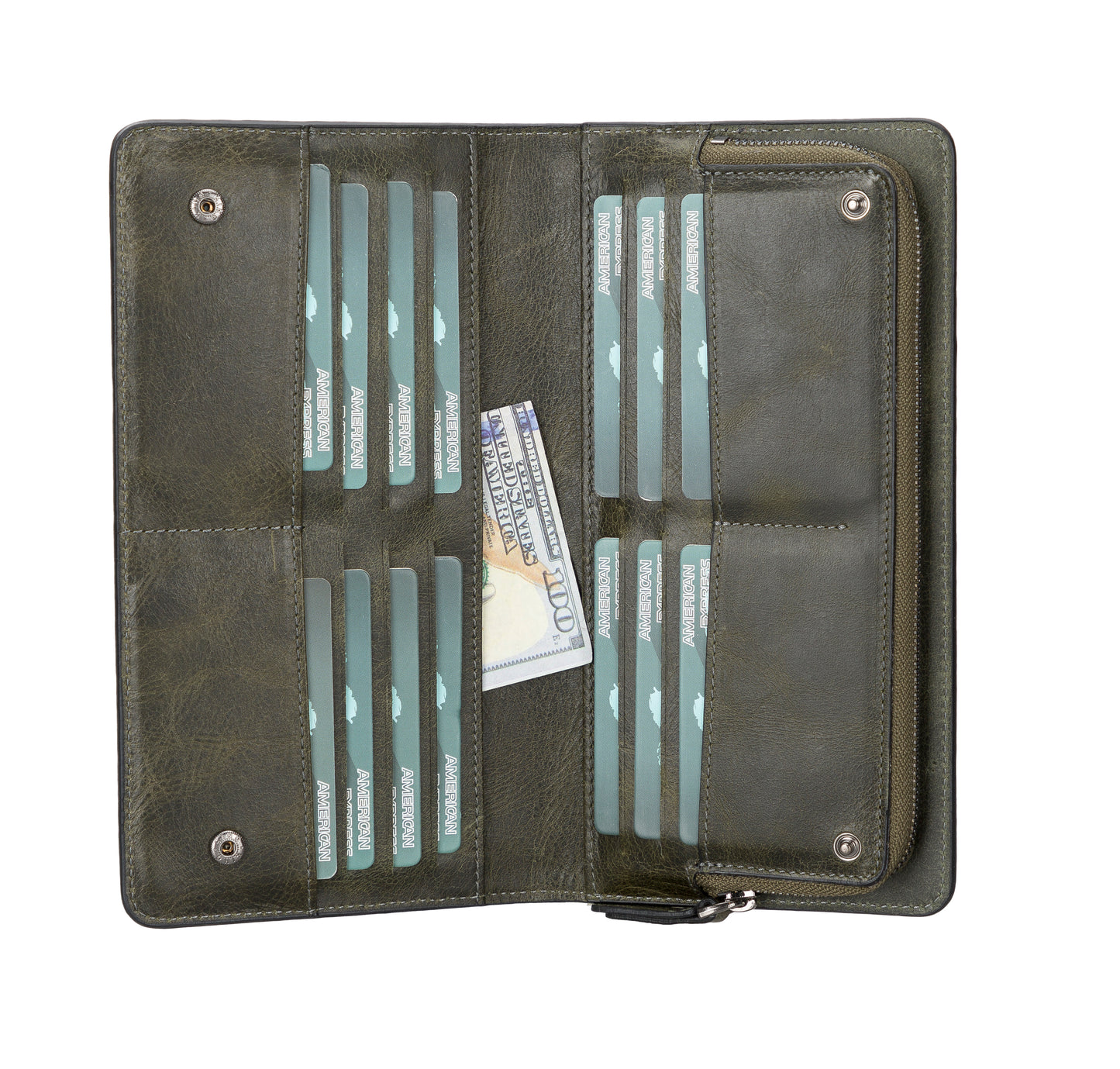 Ascona Leather Women Wallet - Green