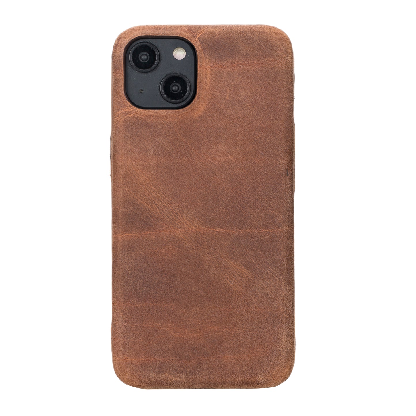 iPhone 14 (6.1") Full Leather MagSafe Snap On Case - Teak Brown