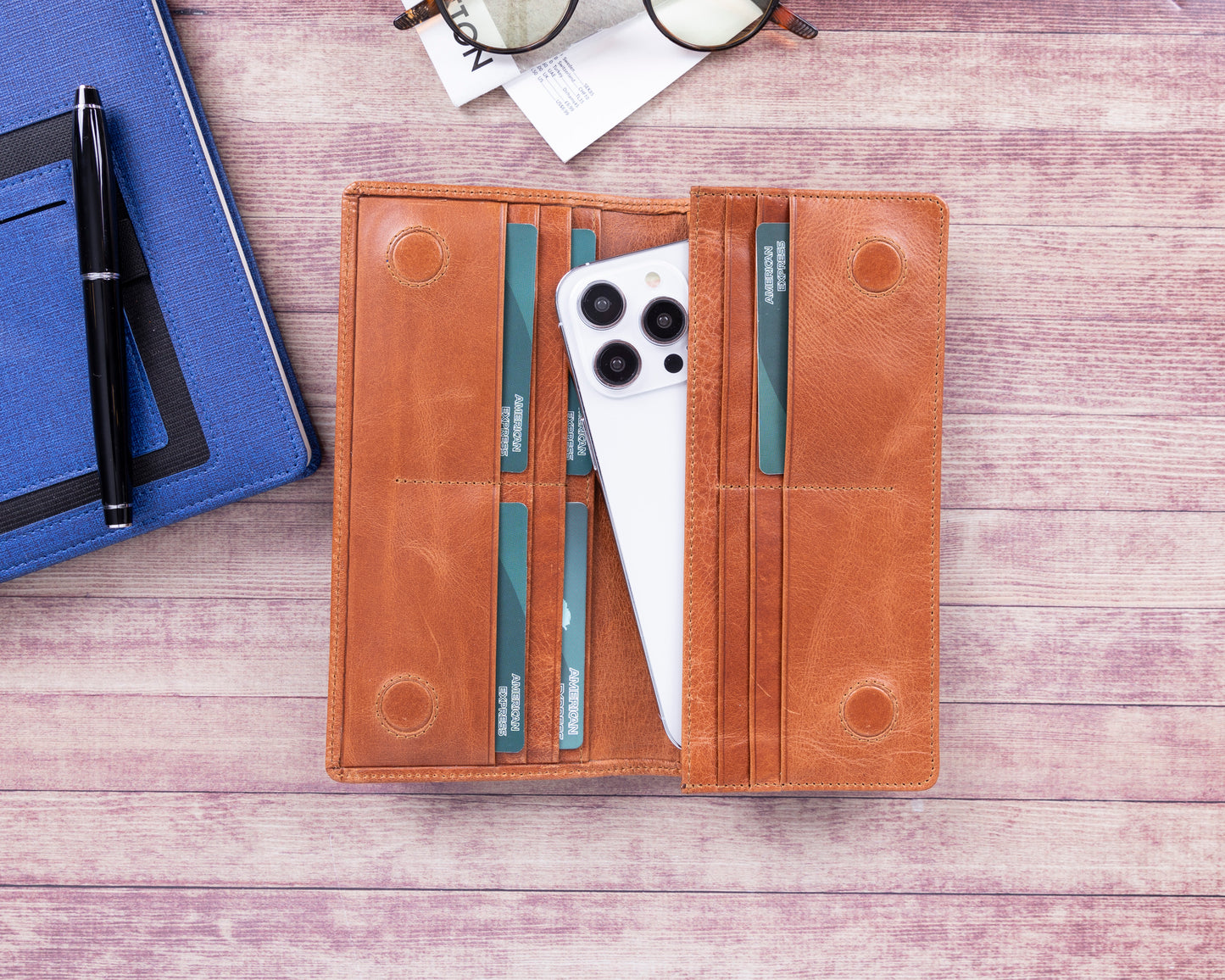Basel Leather Women Wallet - Brown