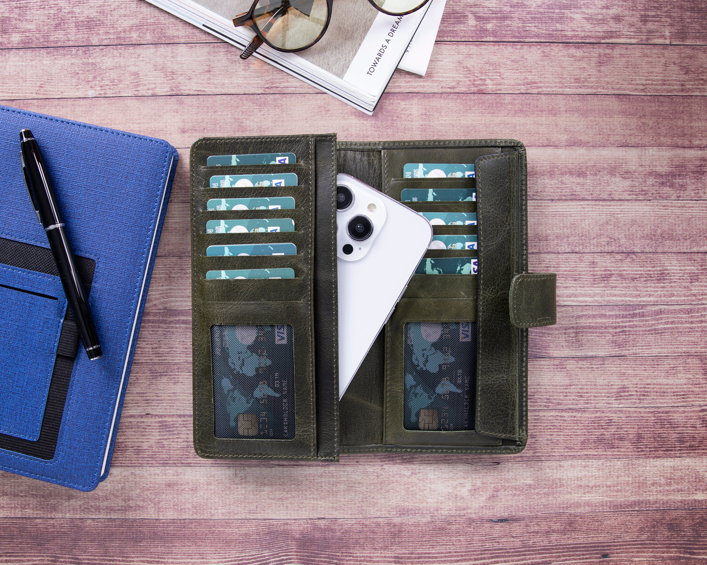 Coppet Leather Women Wallet - Green