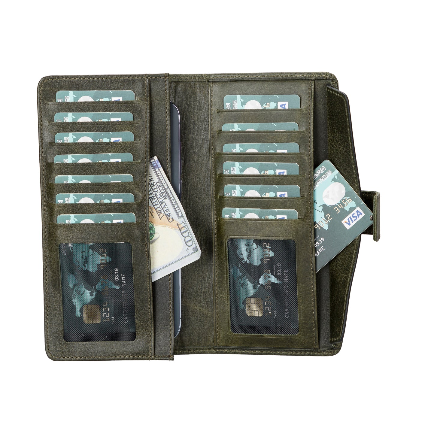 Coppet Leather Women Wallet - Green