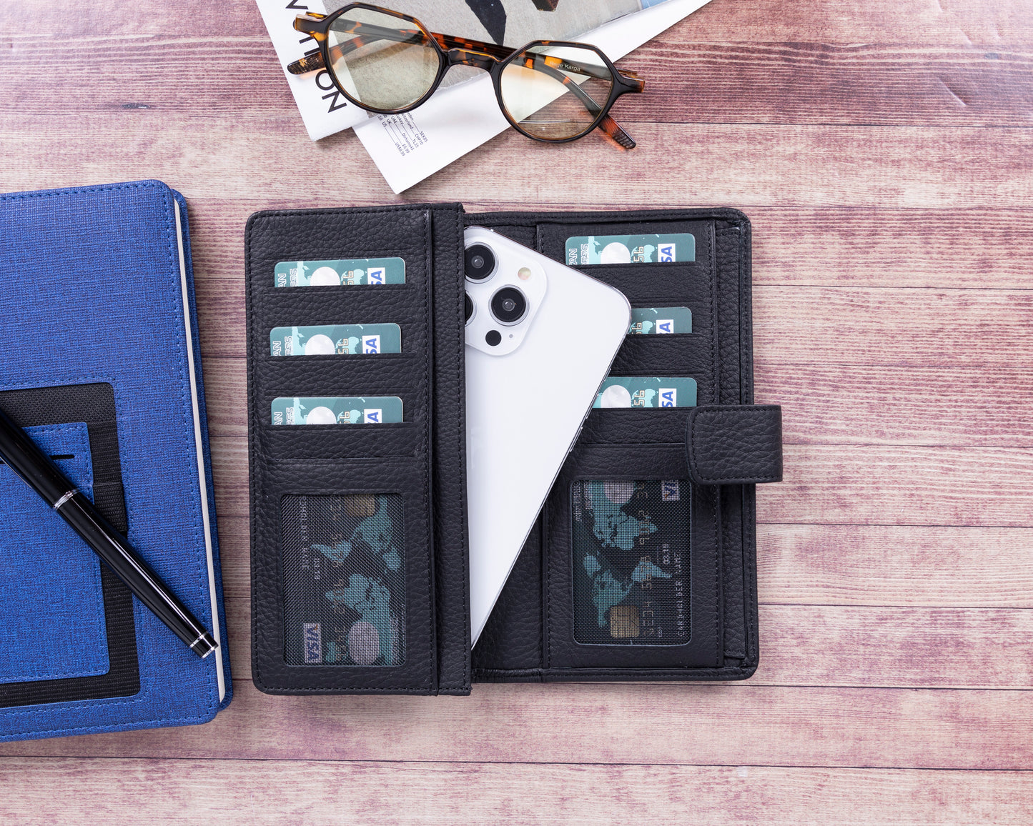 Coppet Leather Women Wallet - Black