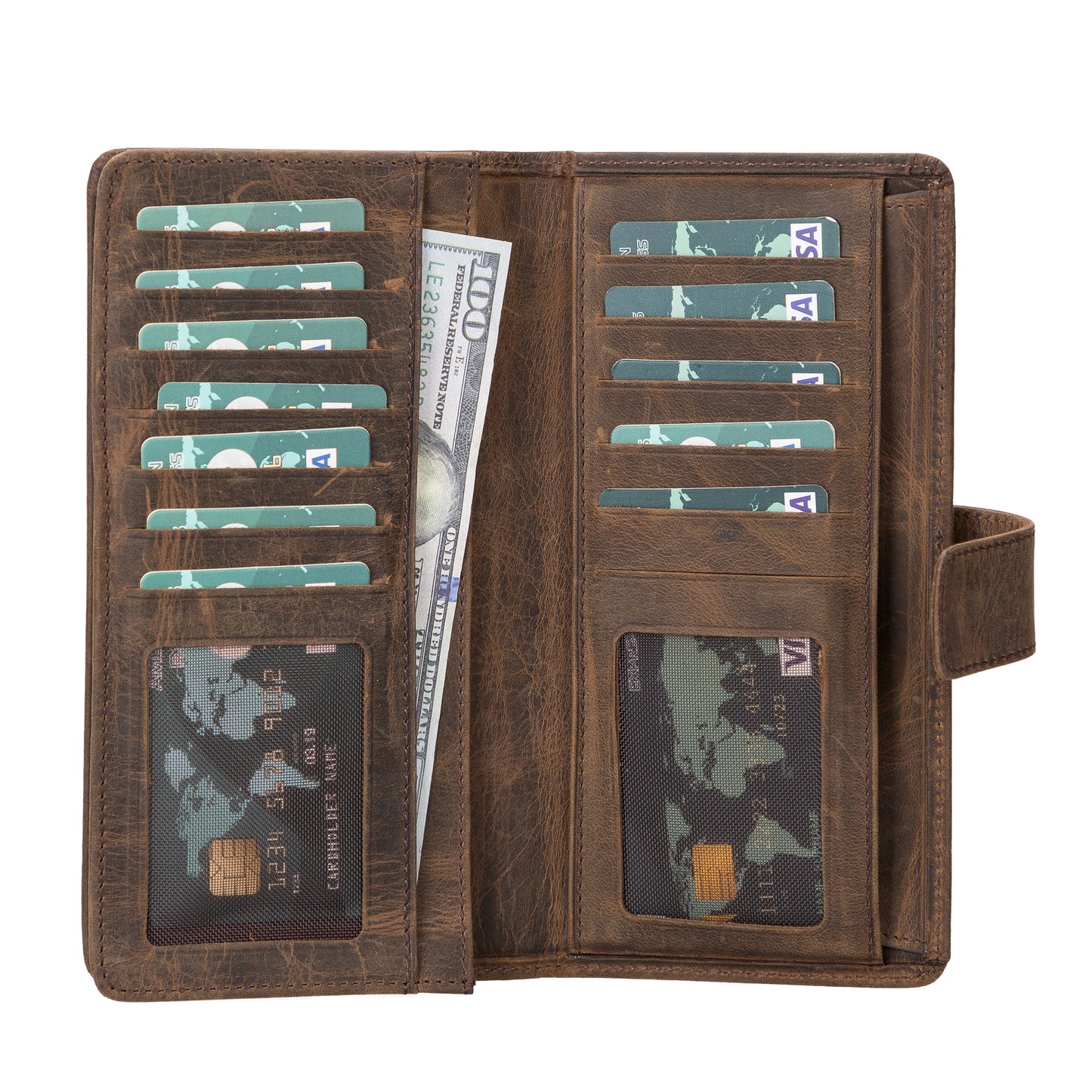 Coppet Leather Women Wallet - Teak Brown