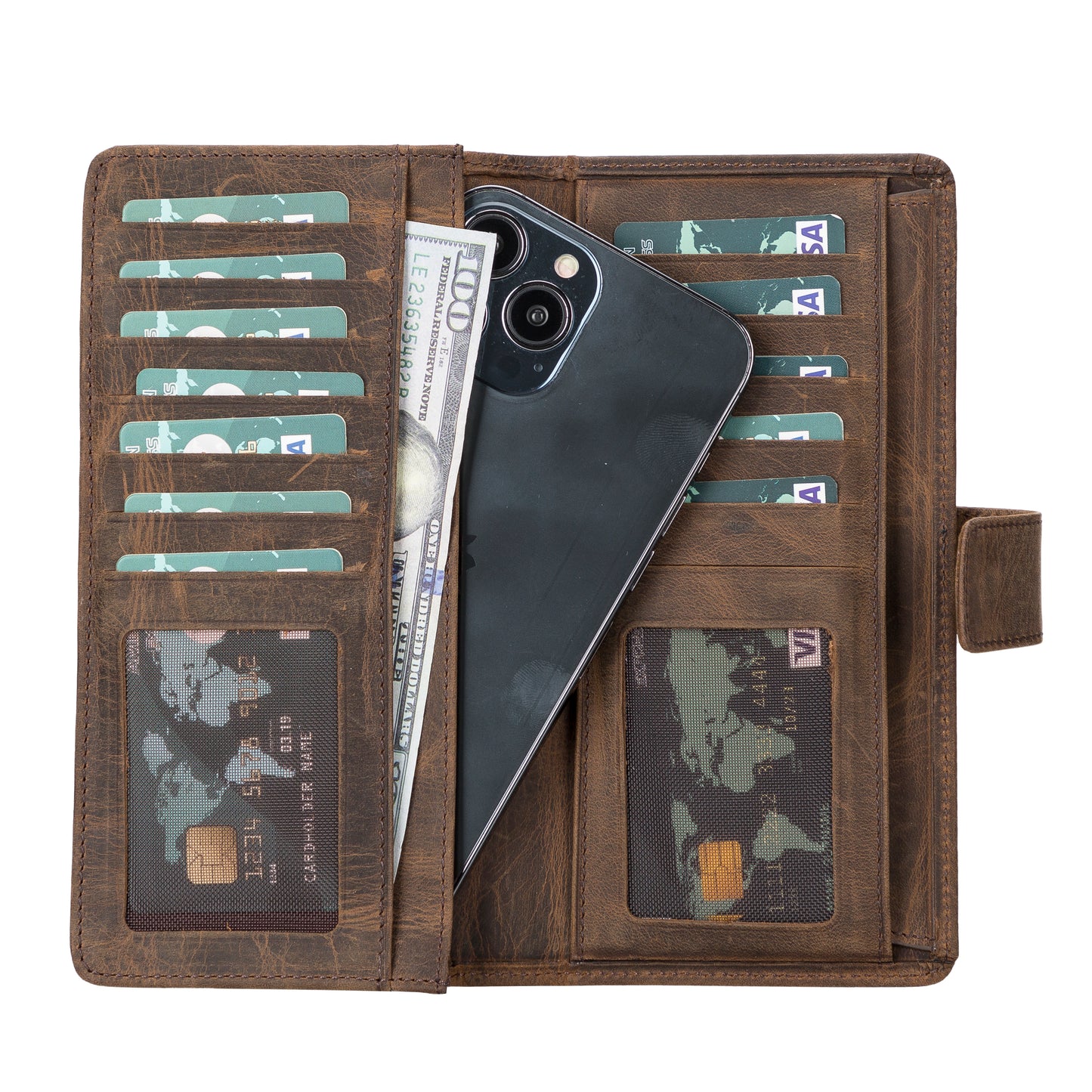 Coppet Leather Women Wallet - Teak Brown