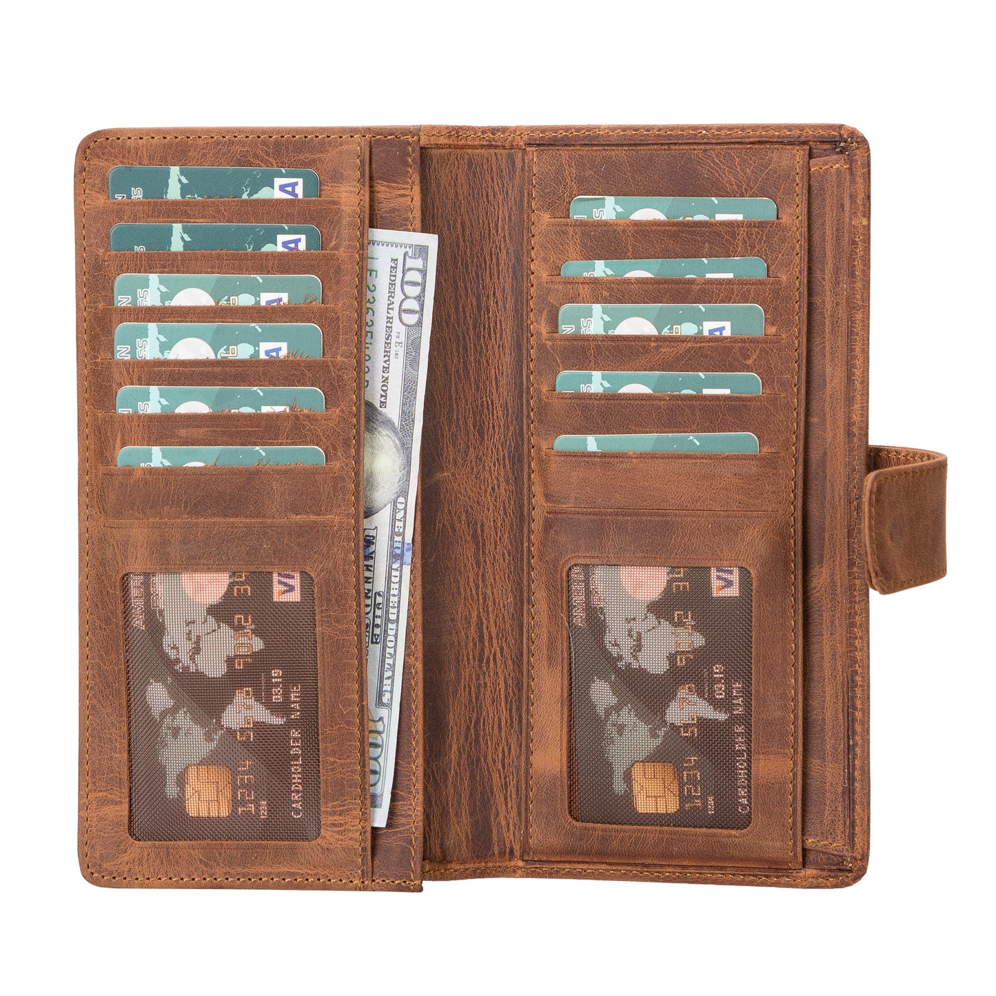 Coppet Leather Women Wallet - Brown