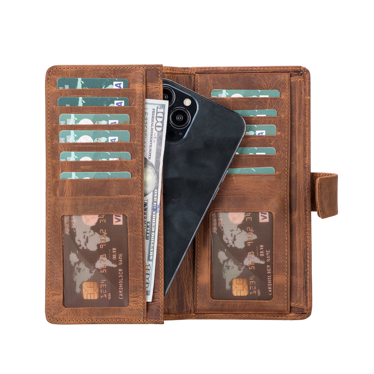 Coppet Leather Women Wallet - Brown