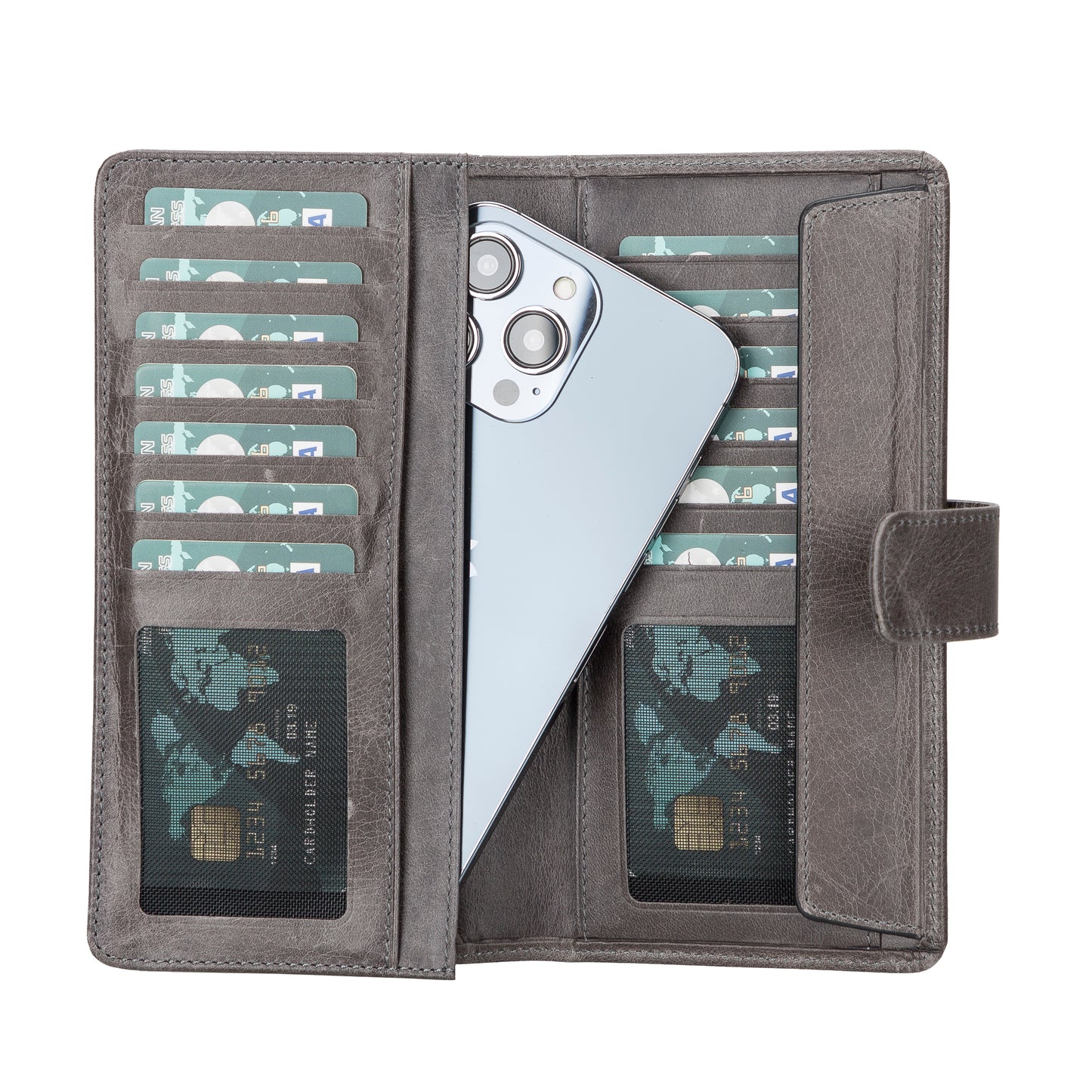 Coppet Leather Women Wallet - Gray