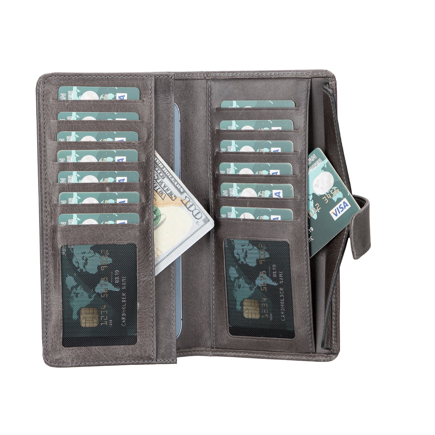 Coppet Leather Women Wallet - Gray