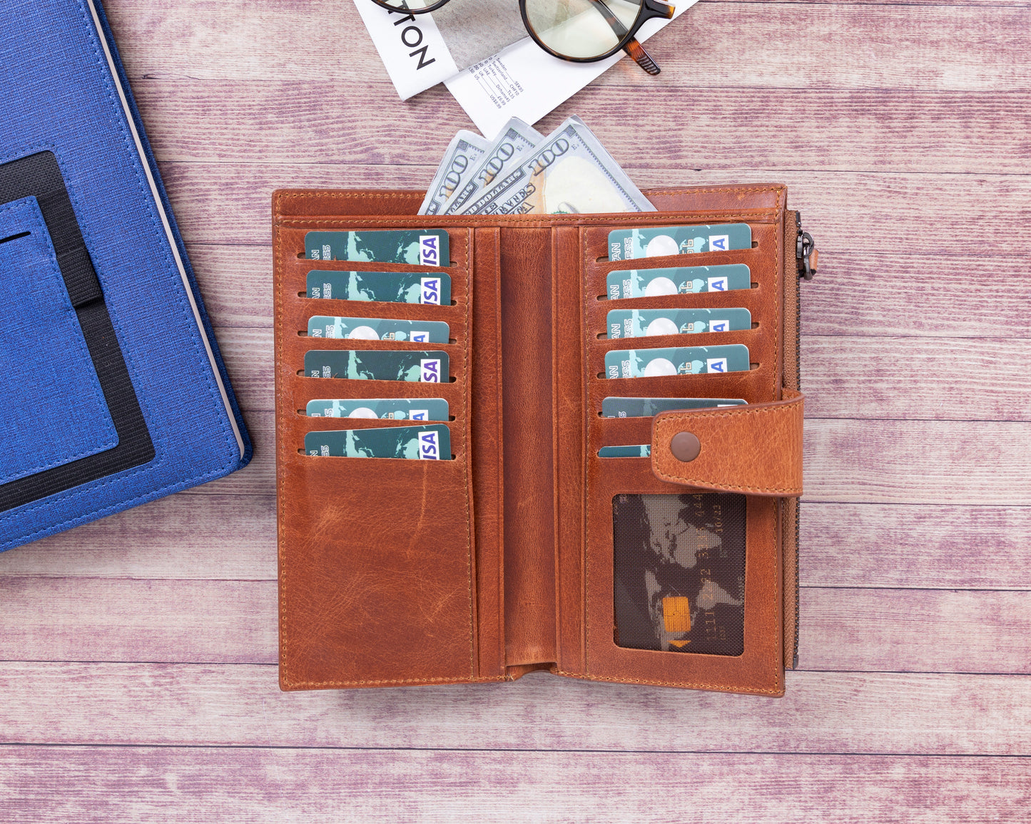 Lozan Leather Women Wallet - Brown