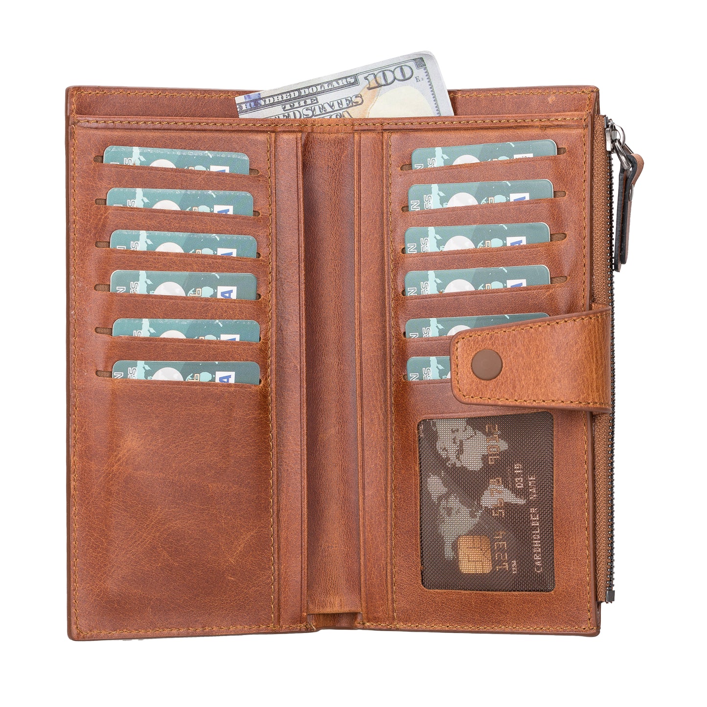 Lozan Leather Women Wallet - Brown