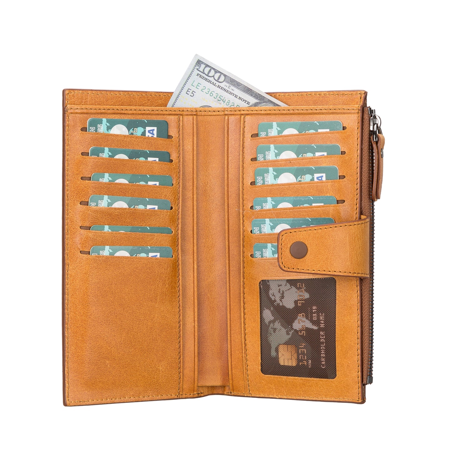 Lozan Leather Women Wallet - Yellow