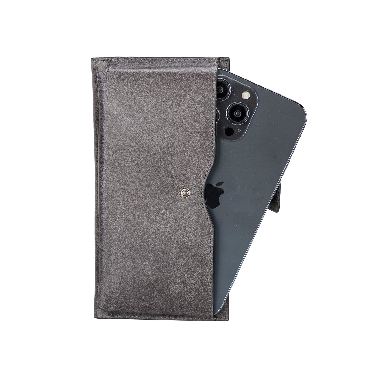 Lozan Leather Women Wallet - Rustic Gray
