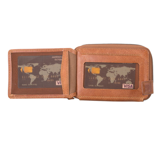 Lugano Leather Women Wallet - Brown