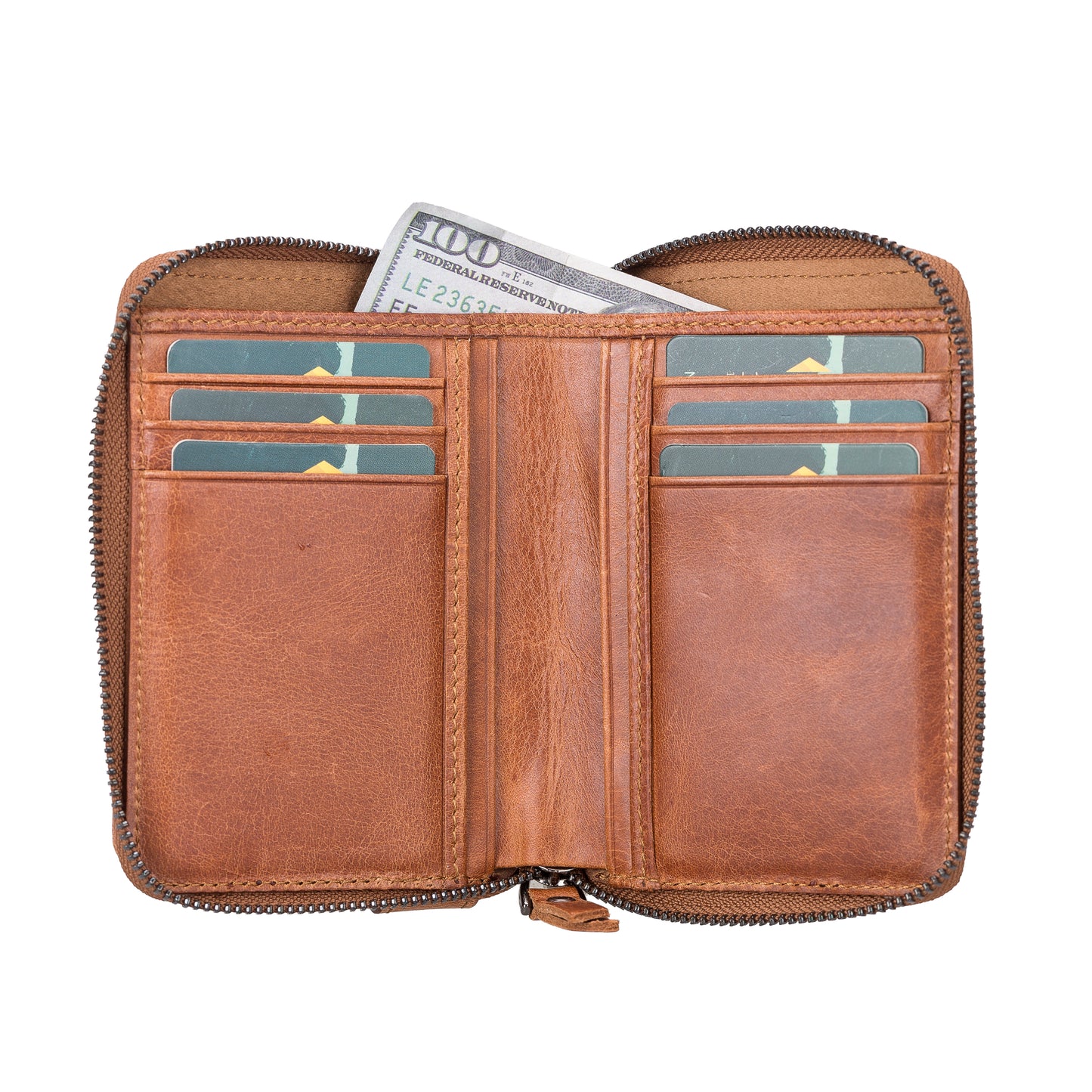 Lugano Leather Women Wallet - Brown