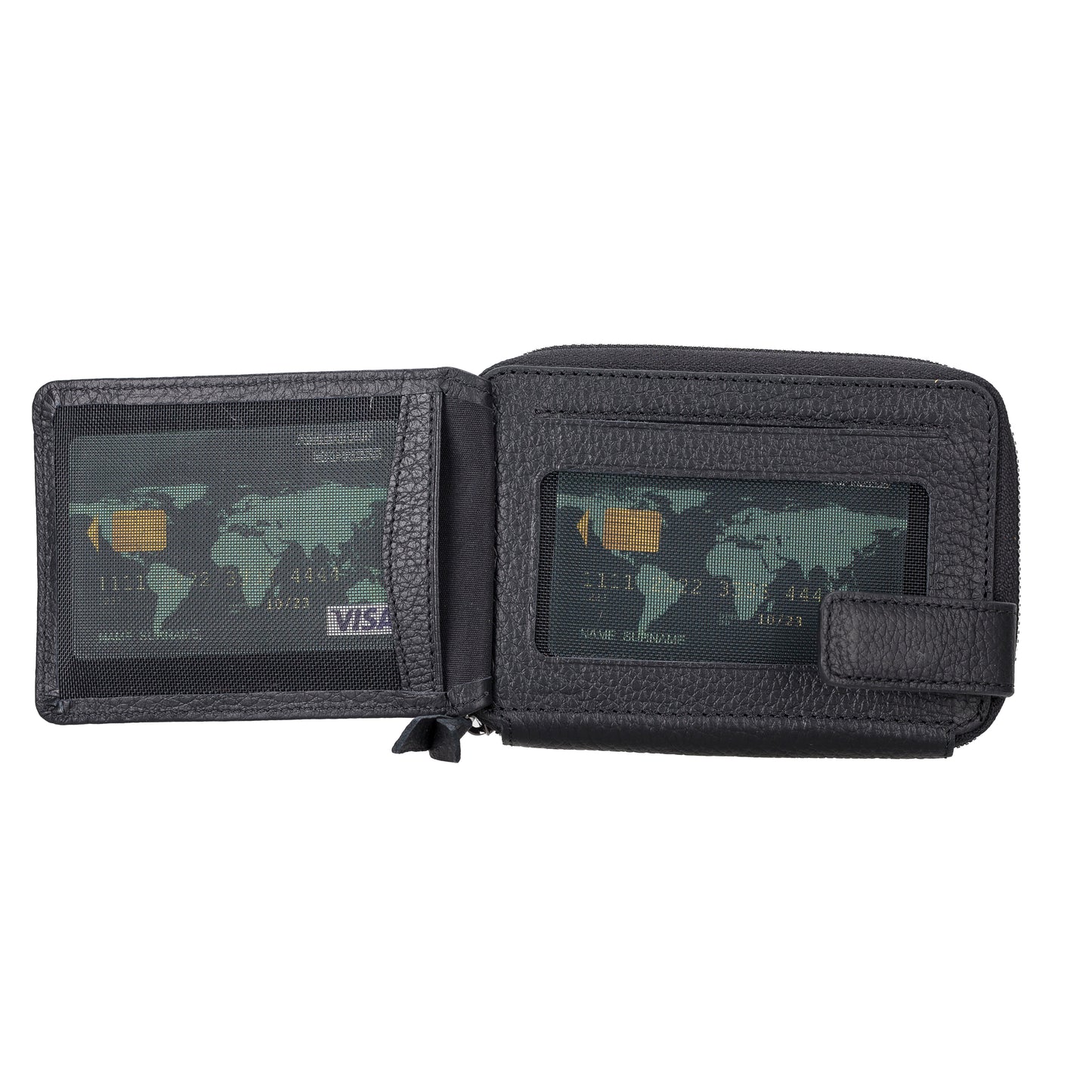 Lugano Leather Women Wallet - Black