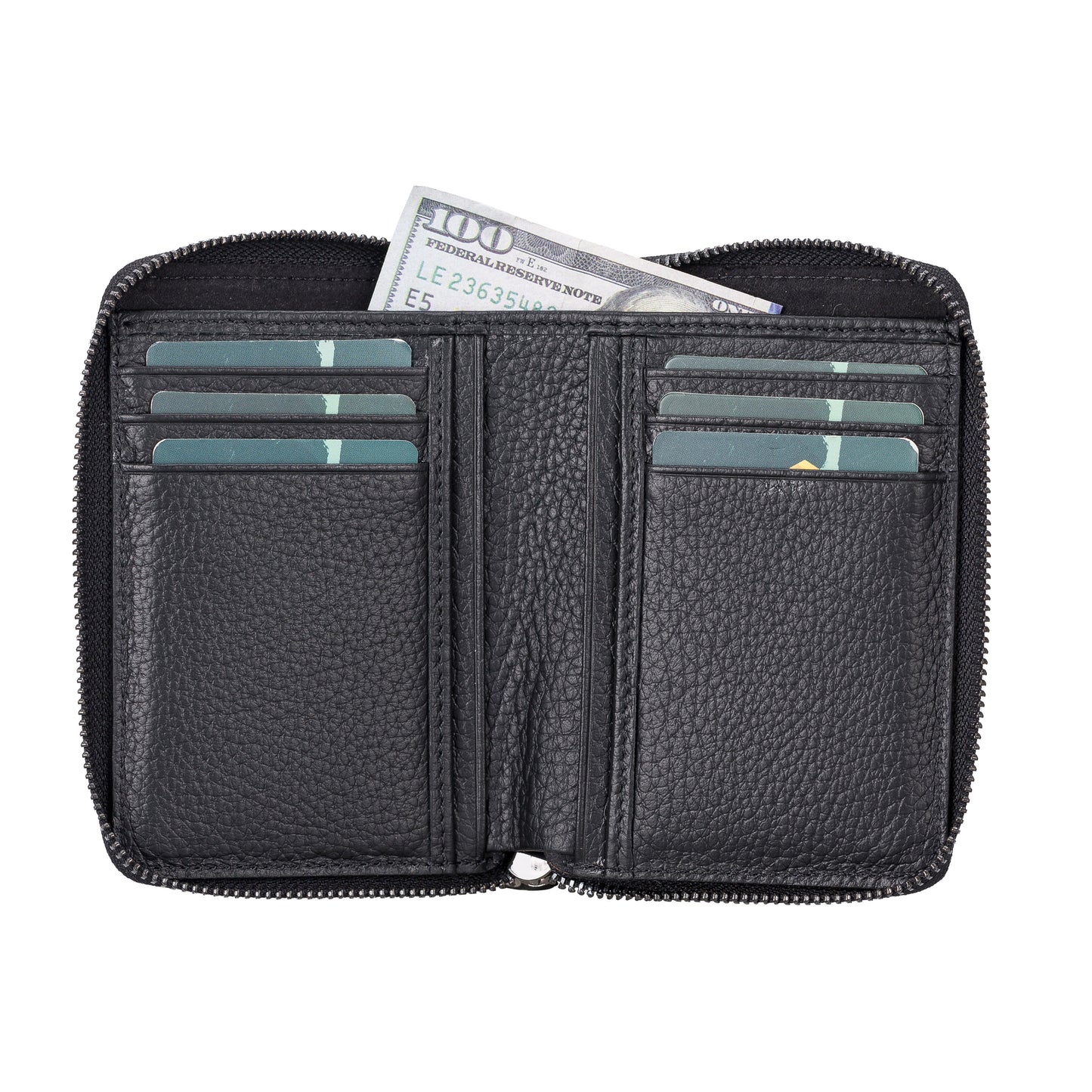 Lugano Leather Women Wallet - Black