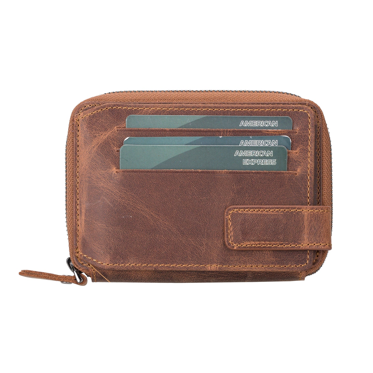 Lugano Leather Women Wallet - Teak Brown