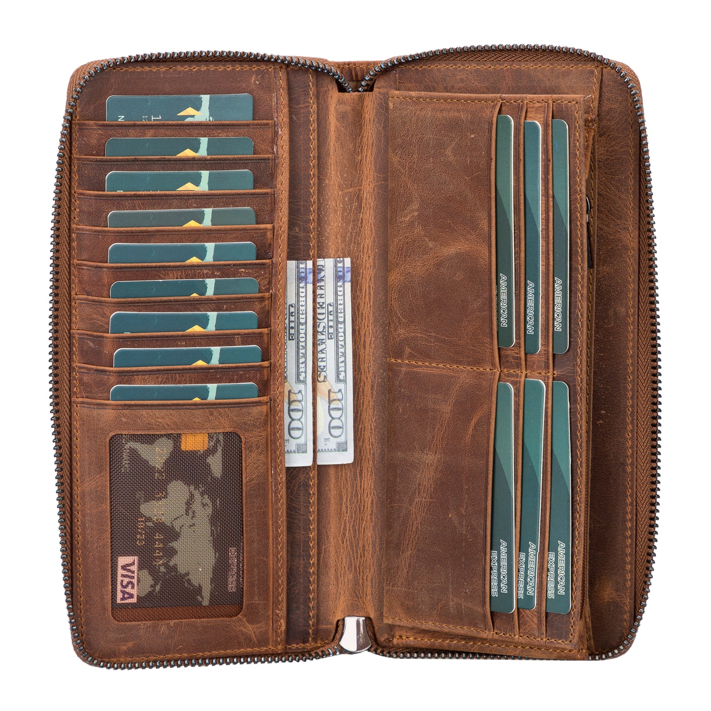 Nikea Leather Women Wallet - Teak Brown