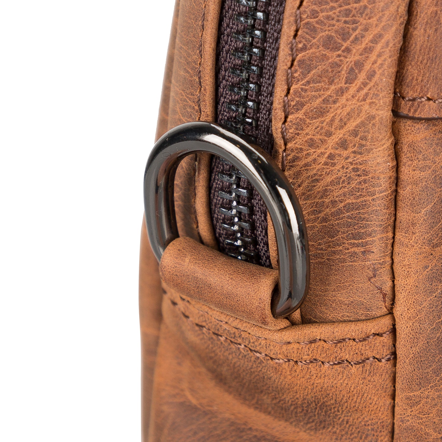 Leather Notebook/Macbook Bag 14" - Teak Brown