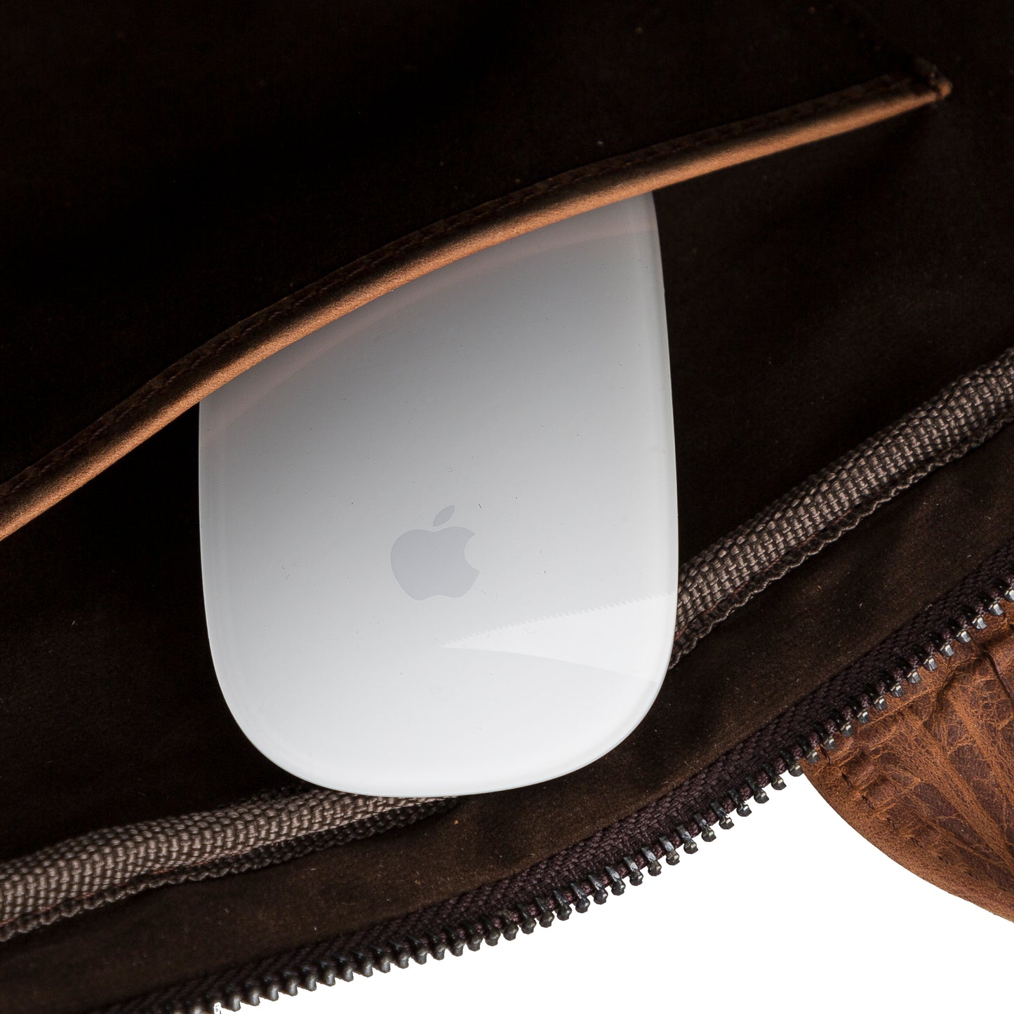 Leather Notebook/Macbook Bag 14" - Teak Brown