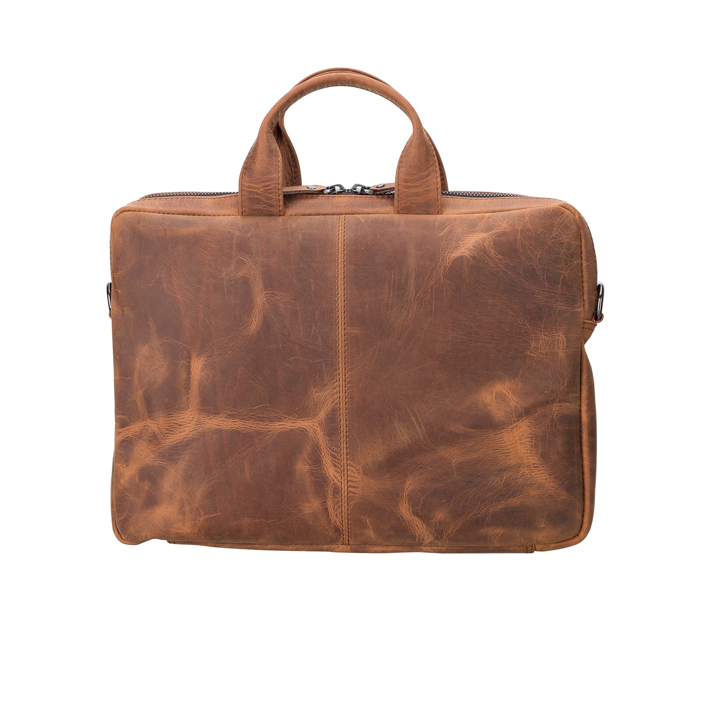 Leather Notebook/Macbook Bag 16" - Teak Brown