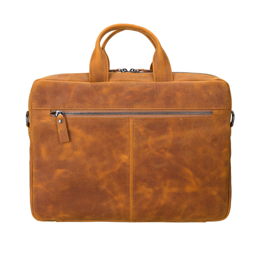 Leather Notebook/Macbook Bag 16" - Brown