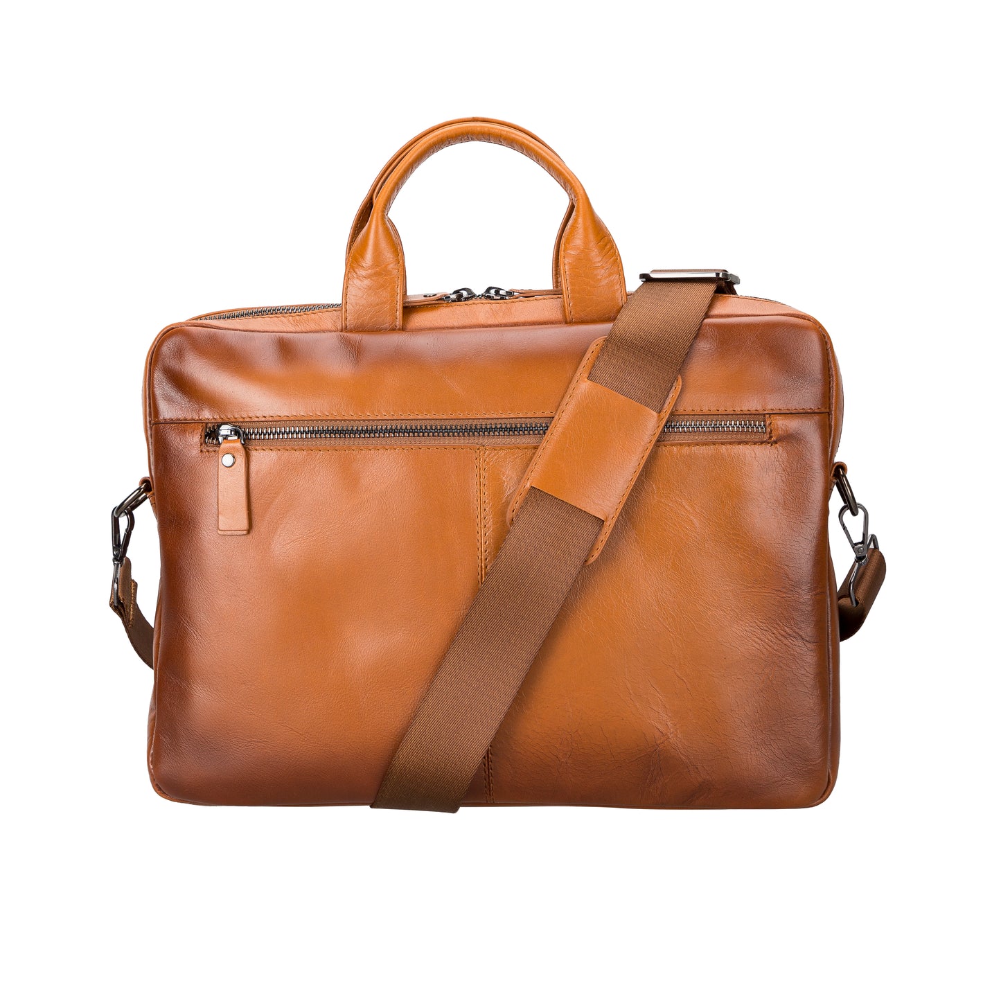 Leather Notebook/Macbook Bag 14" - Rustic Brown