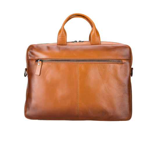 Leather Notebook/Macbook Bag 14" - Rustic Brown