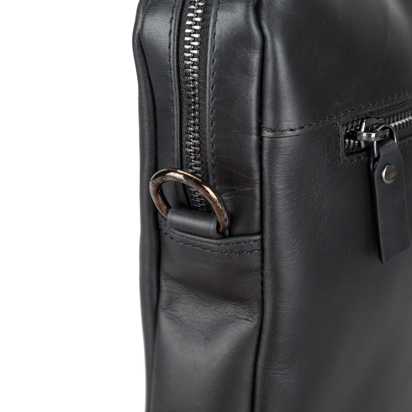 Leather Notebook/Macbook Bag 14" - Rustic Black