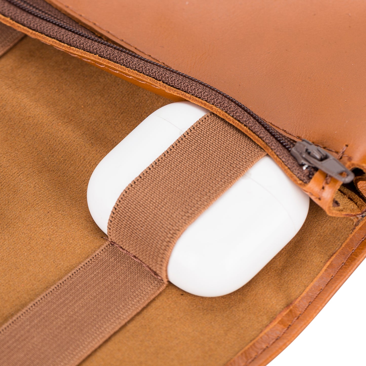 Leather Cable Organizer - Rustic Brown