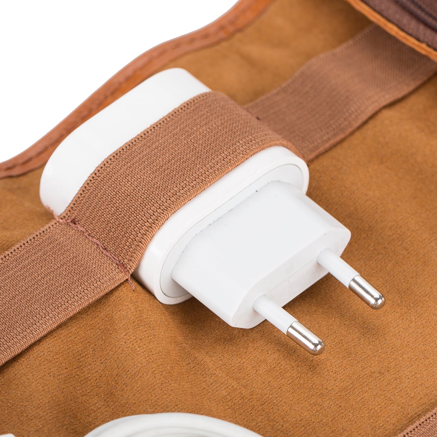 Leather Cable Organizer - Rustic Brown